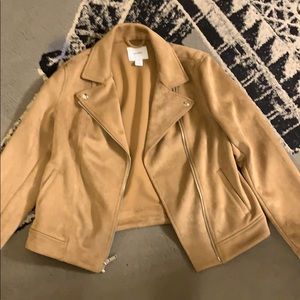 Suede faux camel color jacket szM